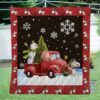 Snoopy Christmas And Snowman 3D Quilt  Quilt